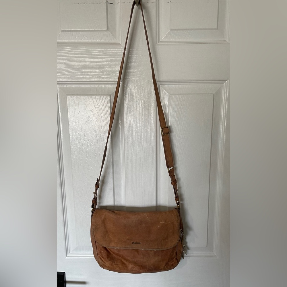 Fossil pink Leather Crossbody Bag